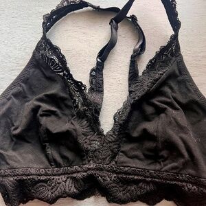 Lace and cotton bralette bra